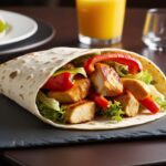 tortilla z kurczakiem i sosem warzywnym