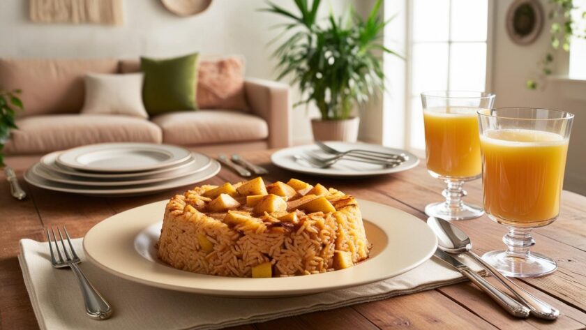 ryż na mleku zapiekany z jabłkami