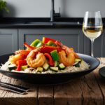 krewetki z warzywami