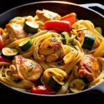 makaron z cukinią i kurczarkiem