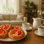 przepis na drożdżówki z truskawkami