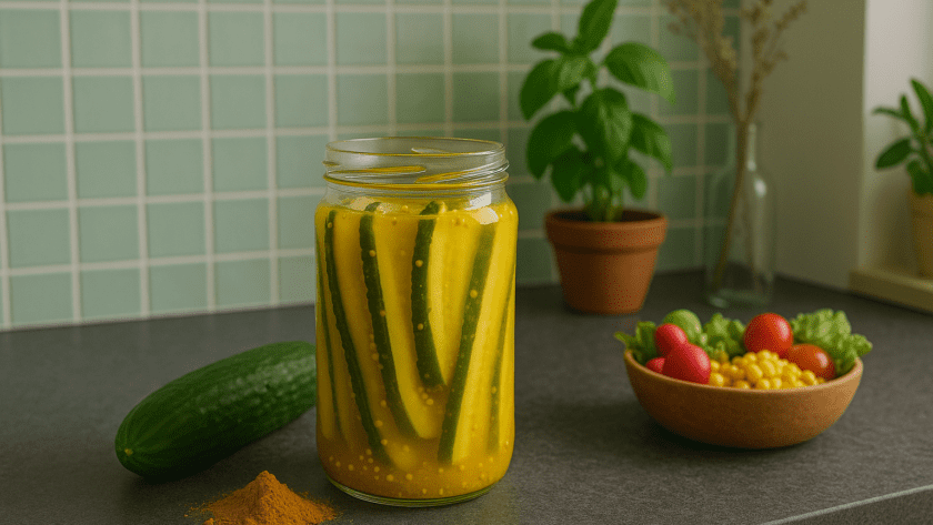 przepis na ogórki z curry