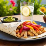 tortilla z kurczakiem i warzywami