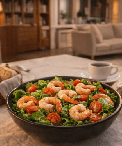 prosta sałatka z krewetkami na imprezę